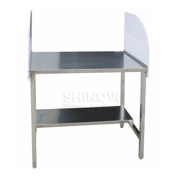 Mesa de infusión de acero inoxidable y acrílico