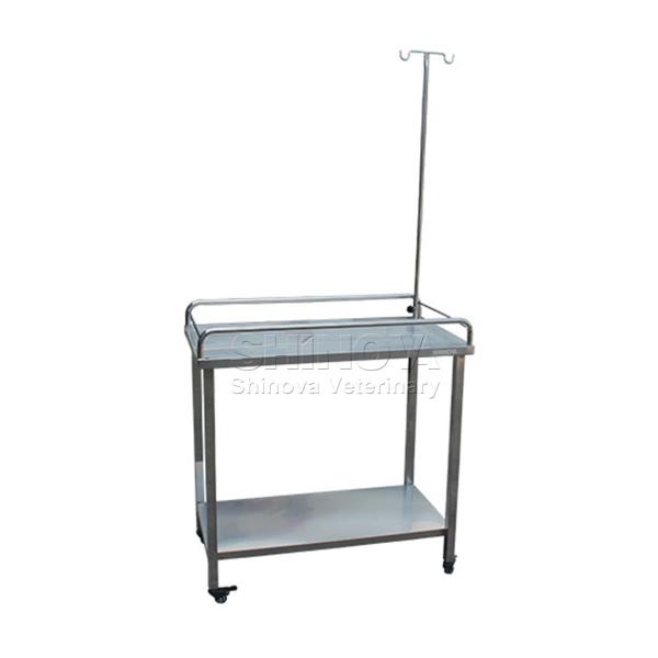 Mesa de Infusión de Animales de Acero Inoxidable