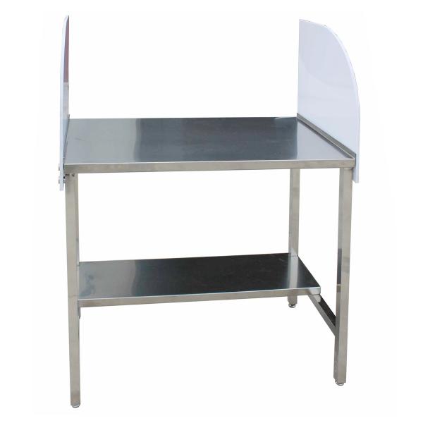 Mesa de infusión de acero inoxidable y acrílico