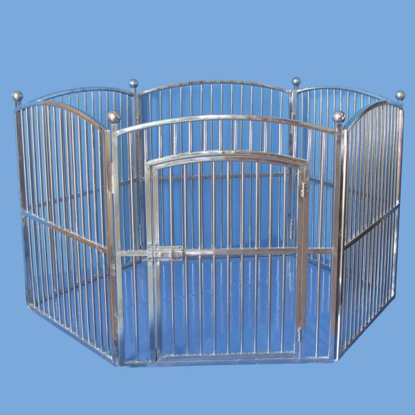 Perro jaula de acero inoxidable
